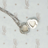 Adorable Engraved Silver Heart Locket