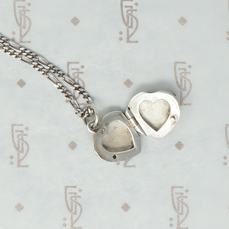 Adorable Engraved Silver Heart Locket