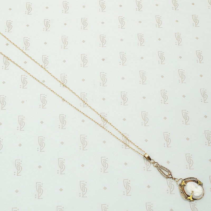 angelskin coral cameo pendant lavalier style