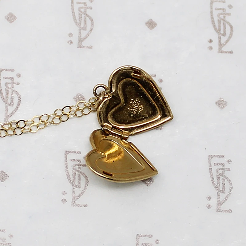 Bitty Rose Bud Heart Locket