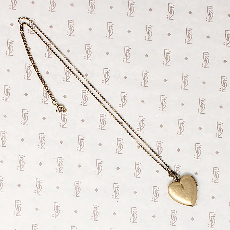 Art Deco Era Engraved Heart Locket