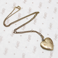 Art Deco Era Engraved Heart Locket
