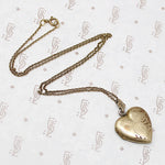 Art Deco Era Engraved Heart Locket