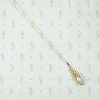 Dreamy Binder Bros Moonstone and Gold Necklace