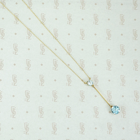 Elegant Aquamarine Drop Necklace in Gold