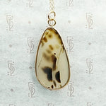 Natural Leopard Agate Bezel Set Pendant