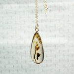 Natural Leopard Agate Bezel Set Pendant
