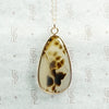 Natural Leopard Agate Bezel Set Pendant