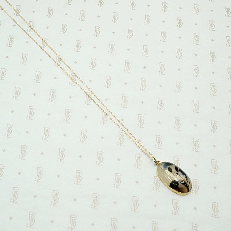 Chocolate & Caramel Leopard Agate Pendant