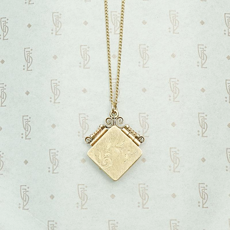Engraved Victorian Locket in Ornate Frame