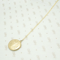 Fancy Hand Engraved "FHS" Gold Locket