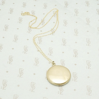 Fancy Hand Engraved "FHS" Gold Locket