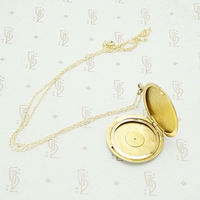 Fancy Hand Engraved "FHS" Gold Locket