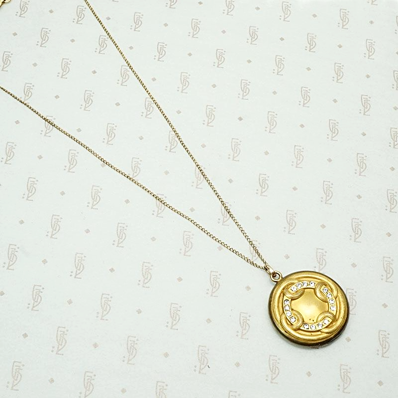 "A" for "Adorable" Art Nouveau Locket with Baby Photo