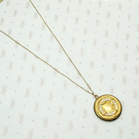 "A" for "Adorable" Art Nouveau Locket with Baby Photo