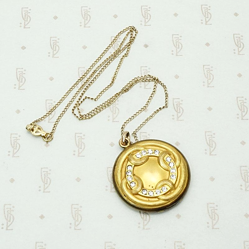 "A" for "Adorable" Art Nouveau Locket with Baby Photo