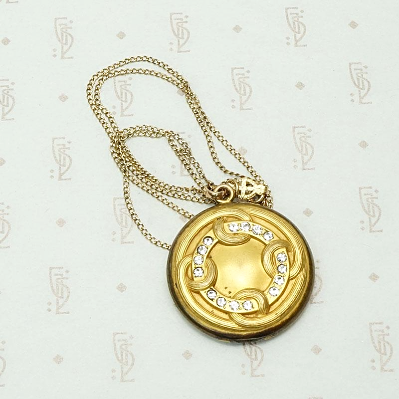 "A" for "Adorable" Art Nouveau Locket with Baby Photo