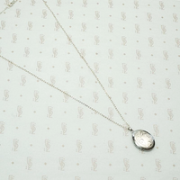 Sweet Vintage Sterling Locket with Foliate Engraving