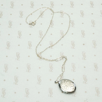 Sweet Vintage Sterling Locket with Foliate Engraving