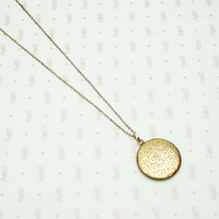 Edwardian Gold Sheeted Locket Engraved with Flowers & Feathers
