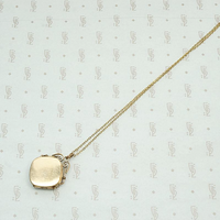 Gold Filled Victorian Locket with Star Set Paste, back view