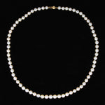 20" Graduated Pearl Necklace with Gold Clasp