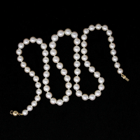 20" Graduated Pearl Necklace with Gold Clasp