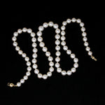 20" Graduated Pearl Necklace with Gold Clasp