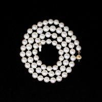 20" Graduated Pearl Necklace with Gold Clasp