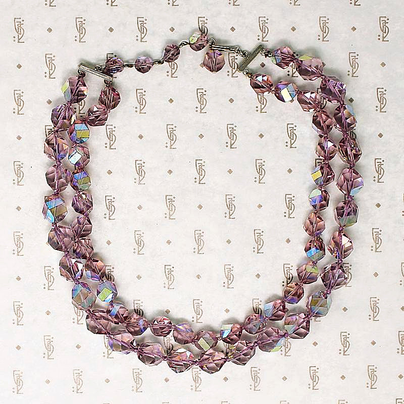 Captivating Purple Aurora Borealis Bead Choker