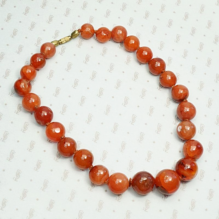Vivid Carnelian Chunky Bead Necklace