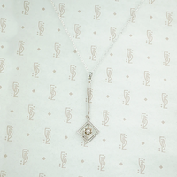 White Gold and Diamond Art Deco Lavalier Necklace