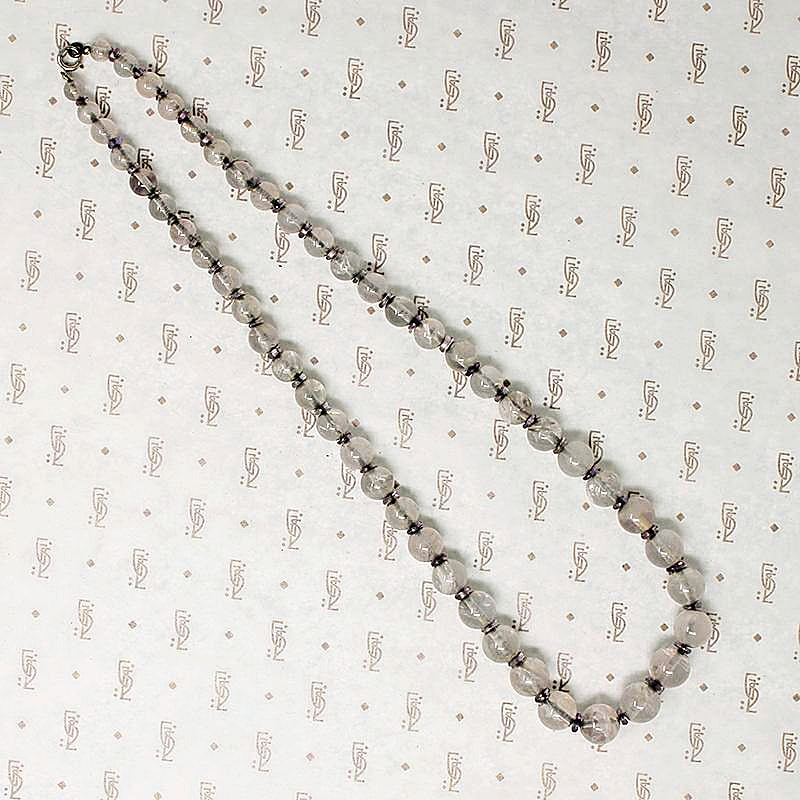 Delicate Purple Amethyst Bead Necklace