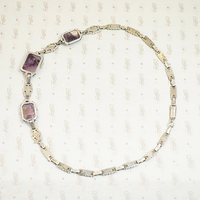 1930s Amethyst and Marcasite Silver Necklace