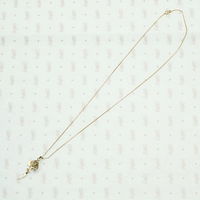 Sweet & Petite Edwardian Pearl and Diamond Pendant. Back view.