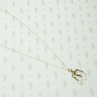 Natural Pearl & Gold Art Nouveau Necklace