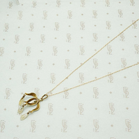 Natural Pearl & Gold Art Nouveau Necklace, back