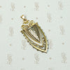 Rose & Yellow Gold Victorian Fob with Silver Feather