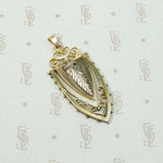 Rose & Yellow Gold Victorian Fob with Silver Feather