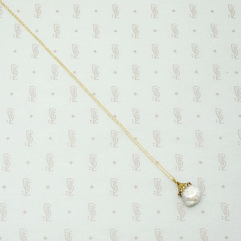 Big Top Baroque Pearl & Gold Necklace