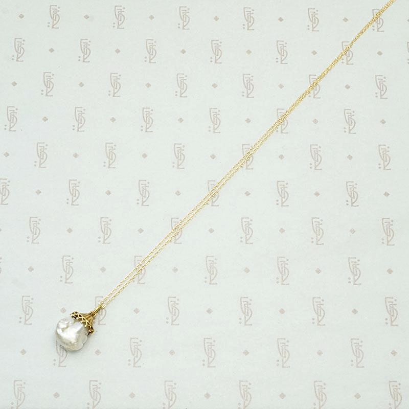 Big Top Baroque Pearl & Gold Necklace