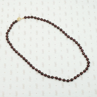 Glowing Garnet Bead Necklace