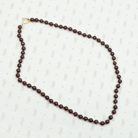 Glowing Garnet Bead Necklace