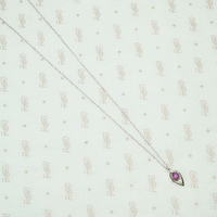 Mid Century Star Ruby & Diamond Pendant
