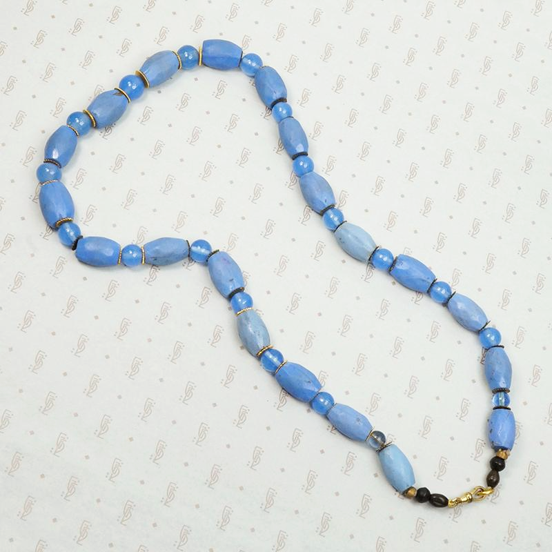Dreamy Blue Russian Trade Bead Necklace