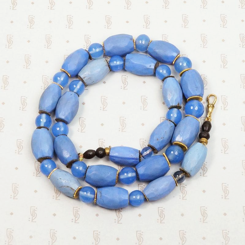 Dreamy Blue Russian Trade Bead Necklace