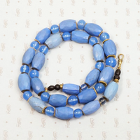 Dreamy Blue Russian Trade Bead Necklace