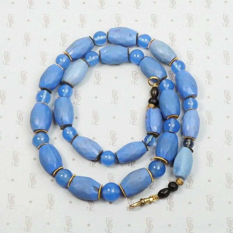Dreamy Blue Russian Trade Bead Necklace