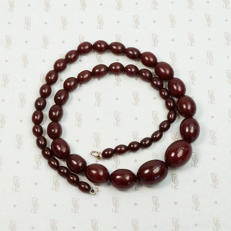 Fabulous Dark Red Amber Graduated Beads