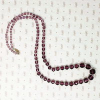 Royal Purple Art Deco Bead Necklace